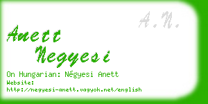 anett negyesi business card