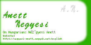 anett negyesi business card